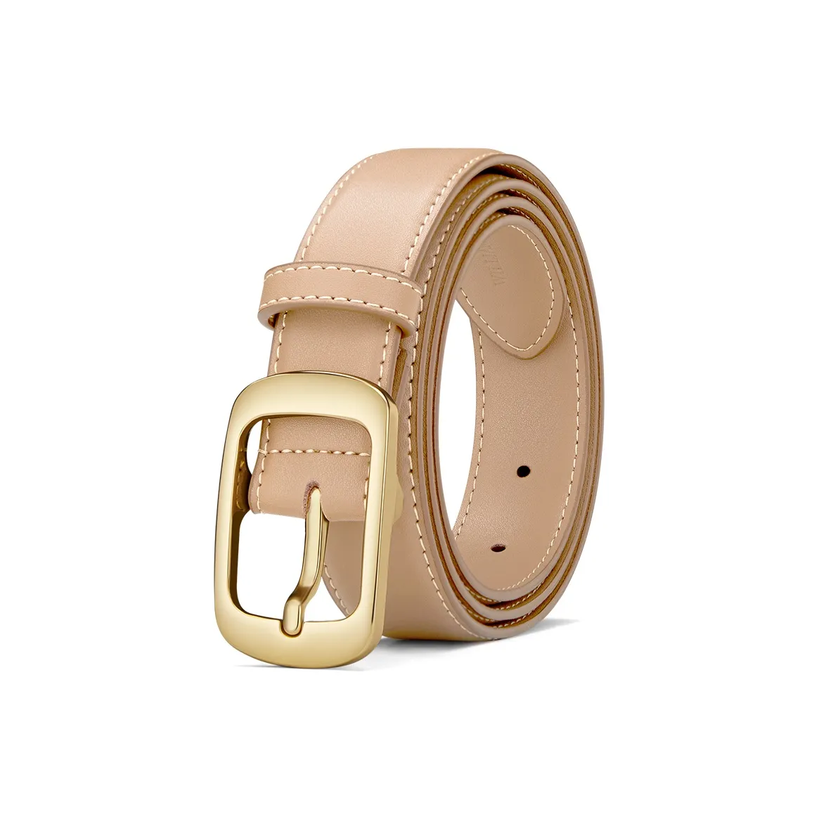 WilliamPOLO Ремни из коровьей кожи Женские Коричневый Розовый Ширина 2,8 см