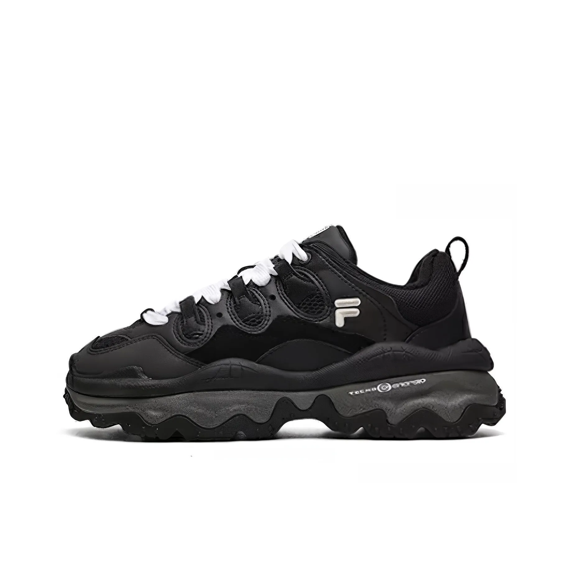 FILA FUSION QD96 Низкий Топ Толстая Подошва Кроссовки Женские Черные