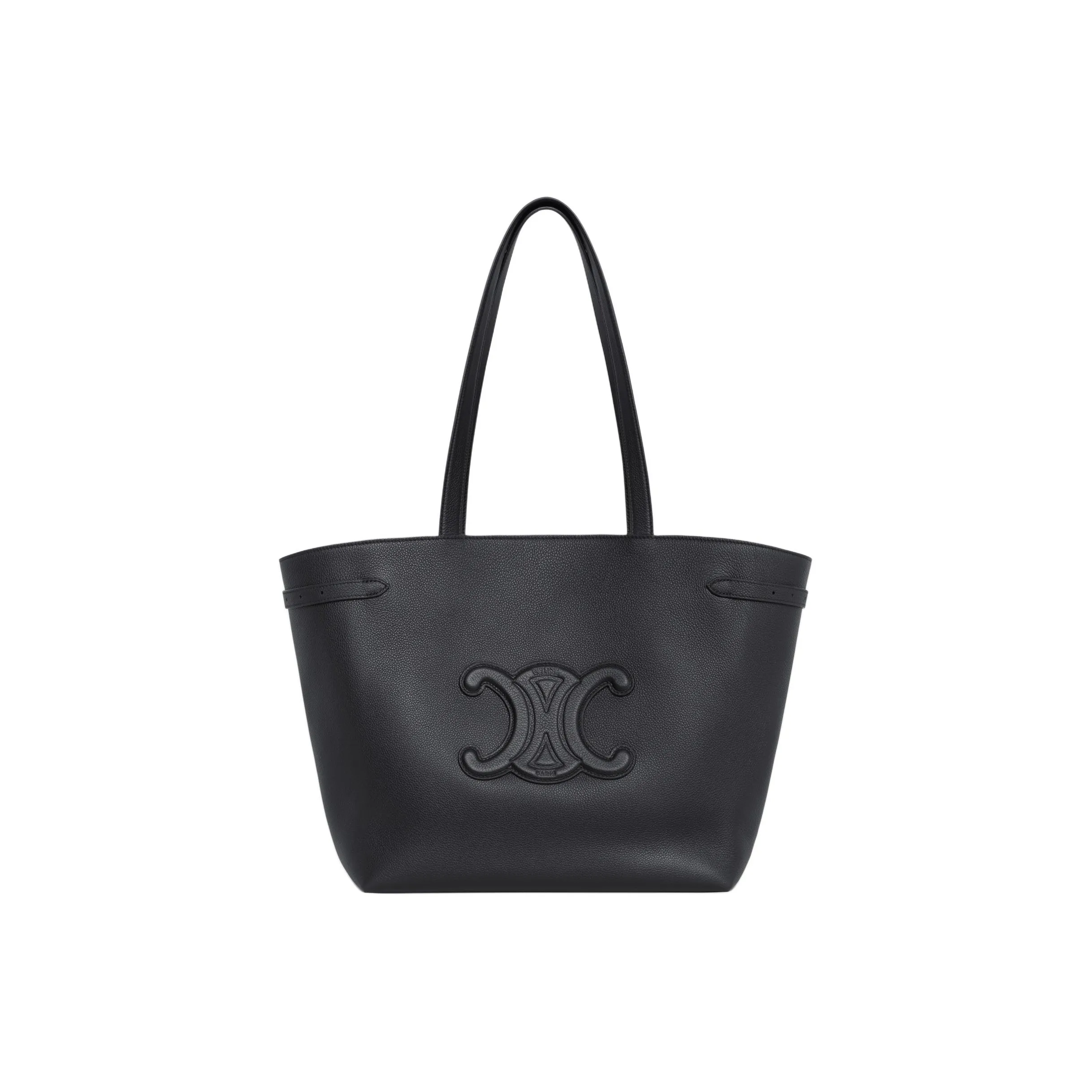 CELINE Grained Calfskin Tote Bag, Shopping Bag, Shoulder Bag, Handbag Women's Black