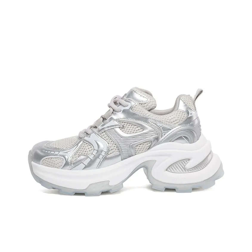 CHERRY KALIKA Амортизаторы Slip-resistant устойчивые к истиранию дышащие низкий топ кроссовки с толстой подошвой женские