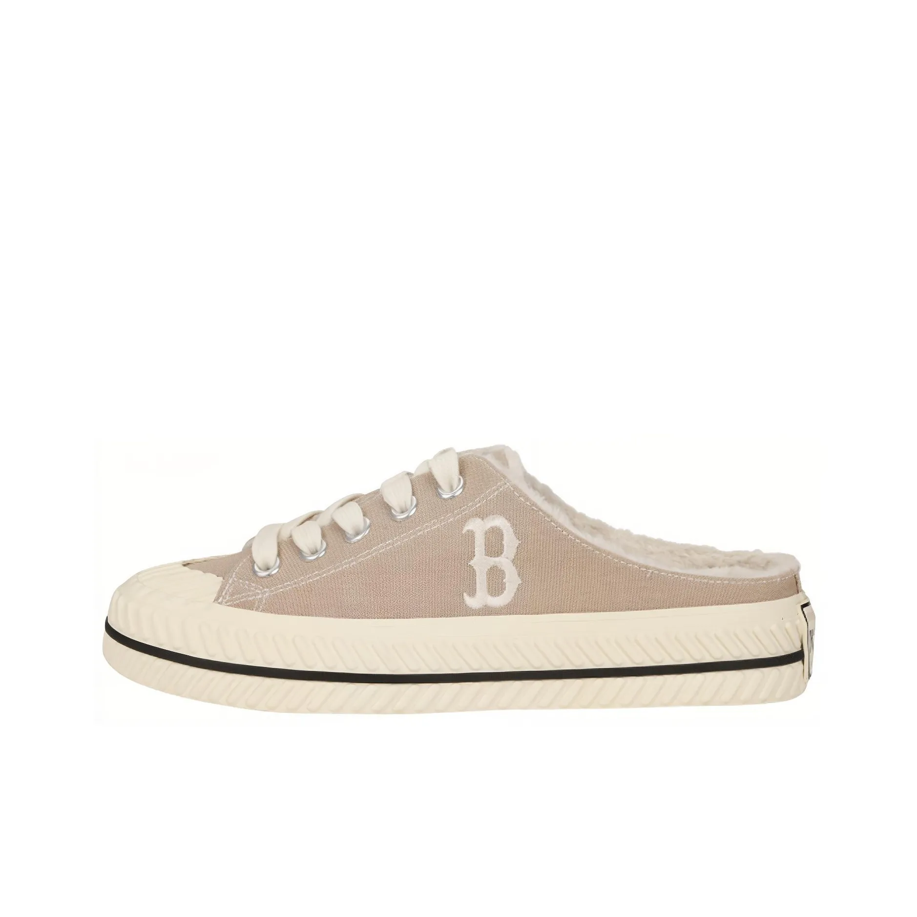 MLB Playball Mule Anti Slip And Wear Resistant Warm Low Top Canvas Shoes Unisex Brown