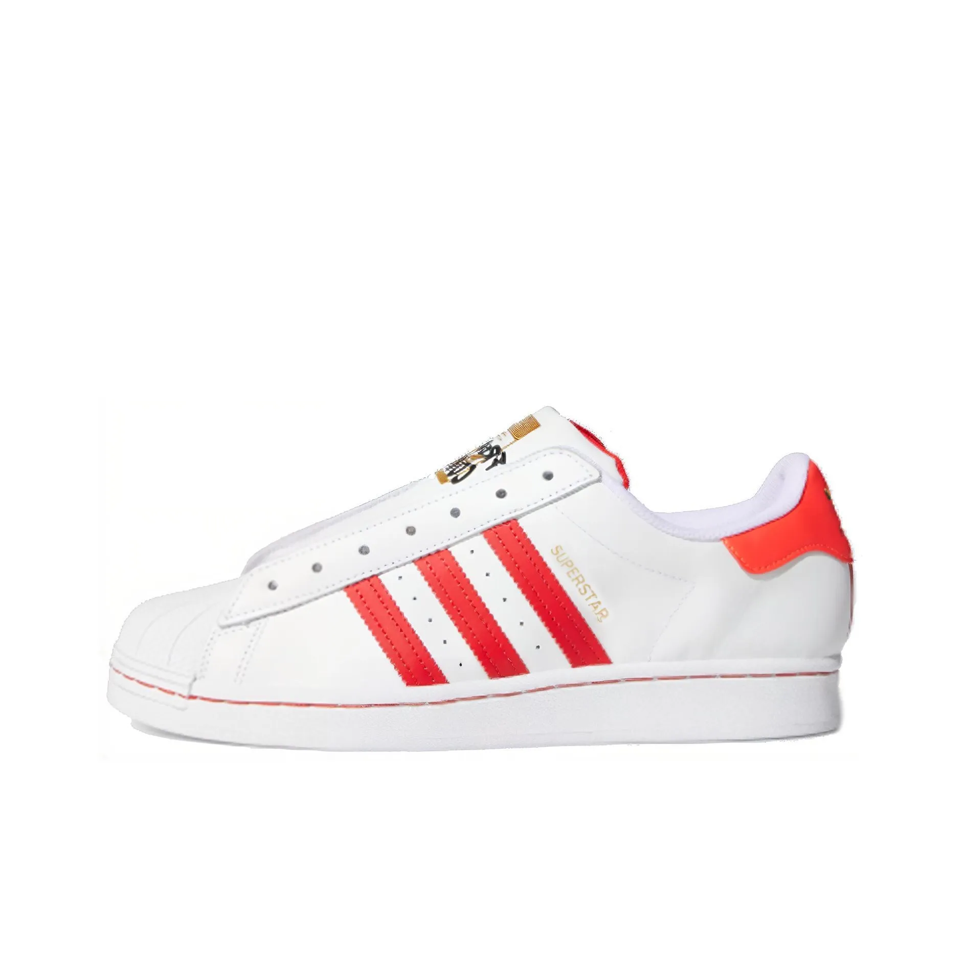 Superstar Adidas Originals Laceless 'White Team Collegiate Red'