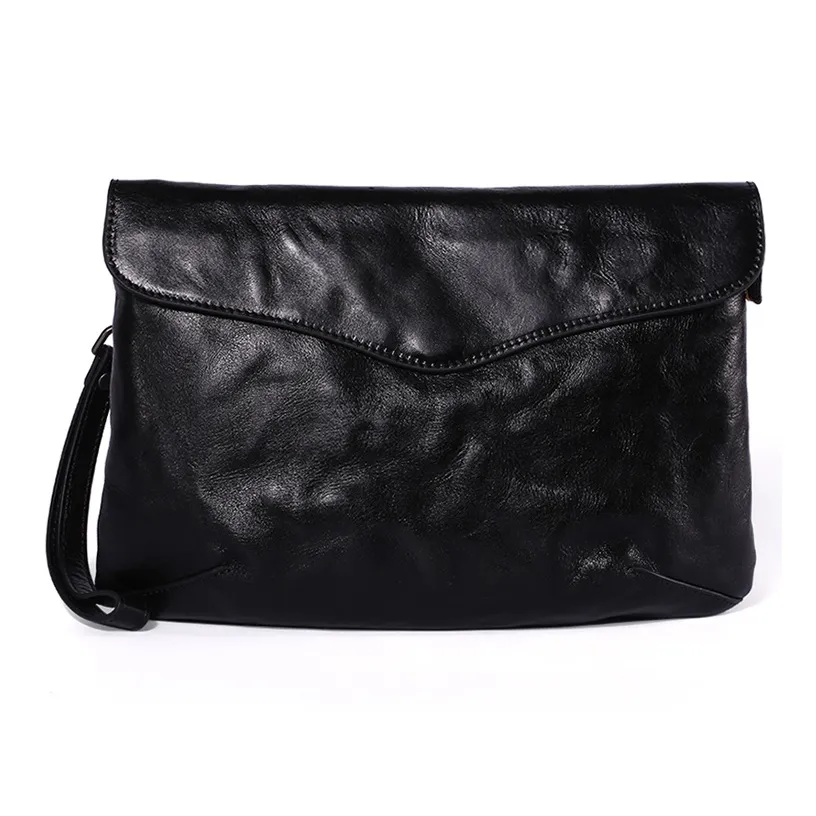 DOSRFINI Клатч из коровьей кожи мужской черный