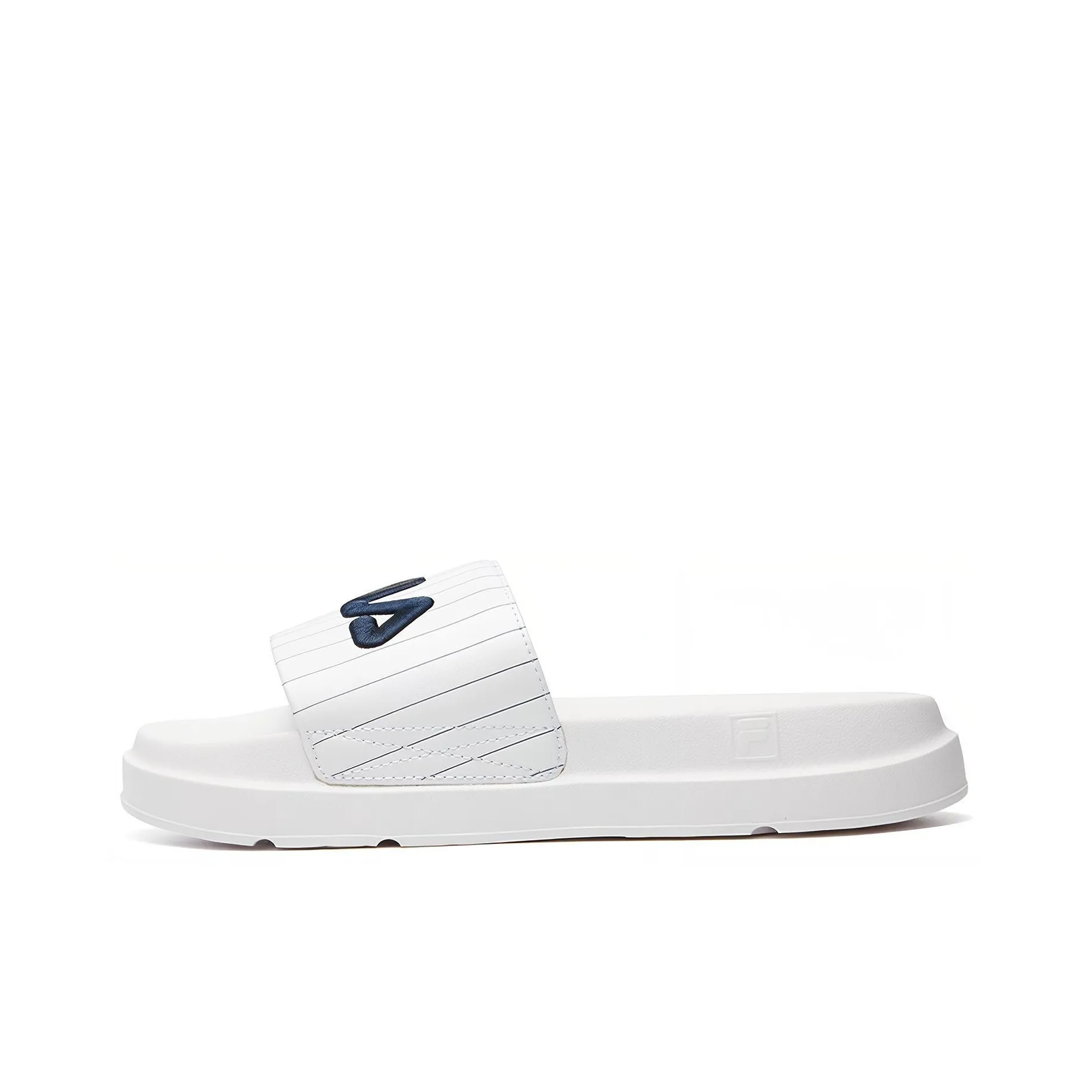FILA Thick Sole White Slippers Women's