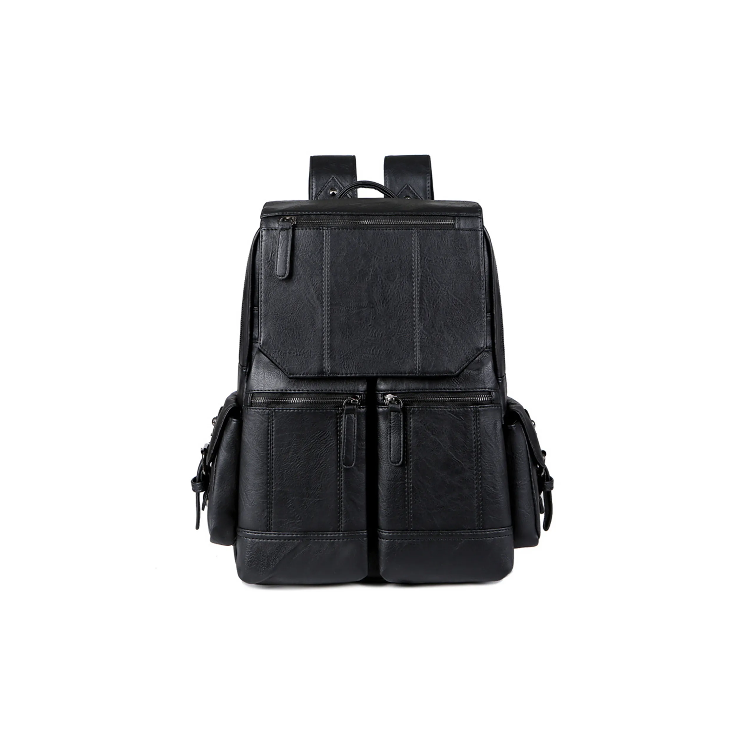 Slazenger PU (полиуретан) Мягкая кожа Рюкзак Мужской Черный