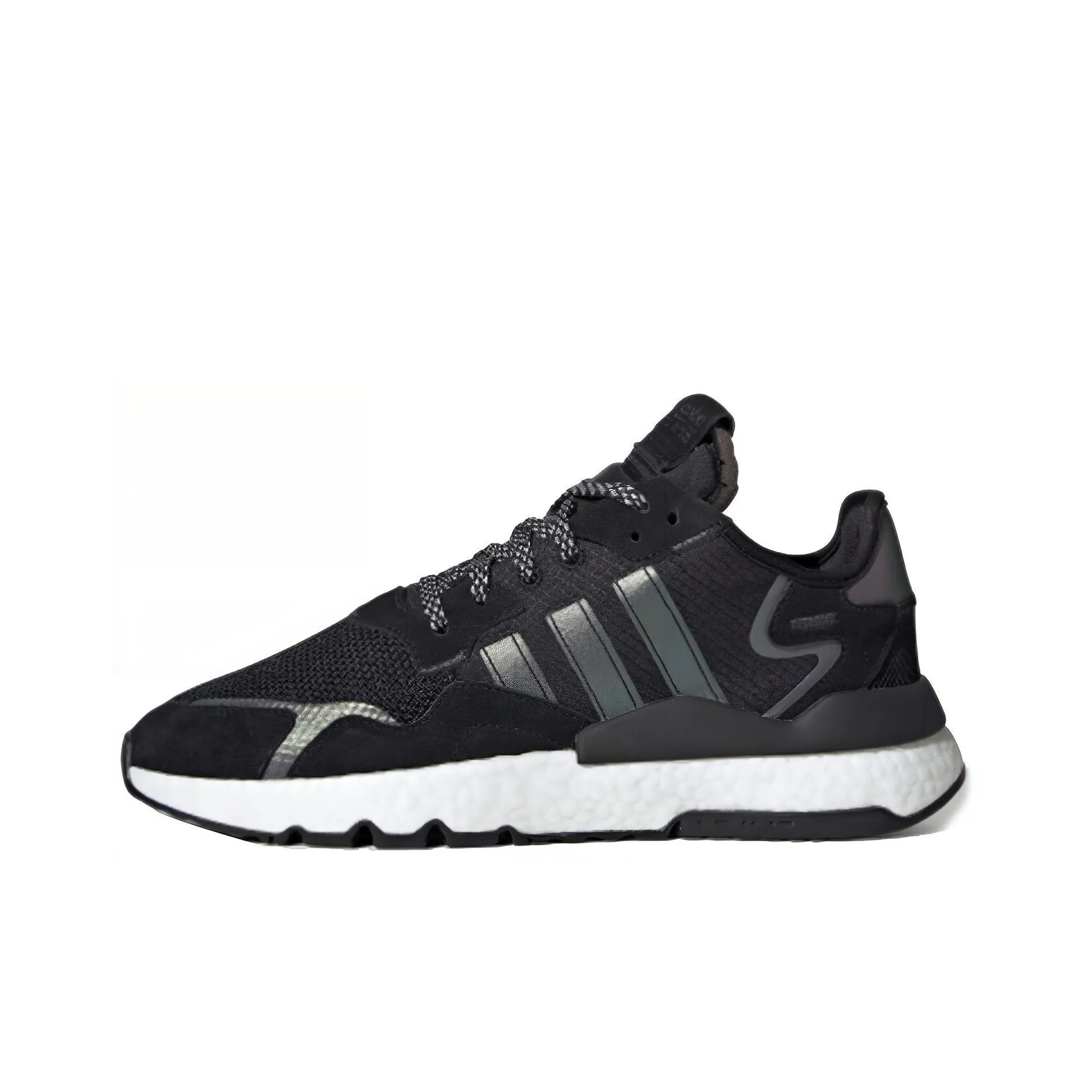 Adidas Originals Nite Jogger Амортизация Устойчивый к истиранию Устойчивый к ударам Низкий топ Casual Унисекс Черный Белый