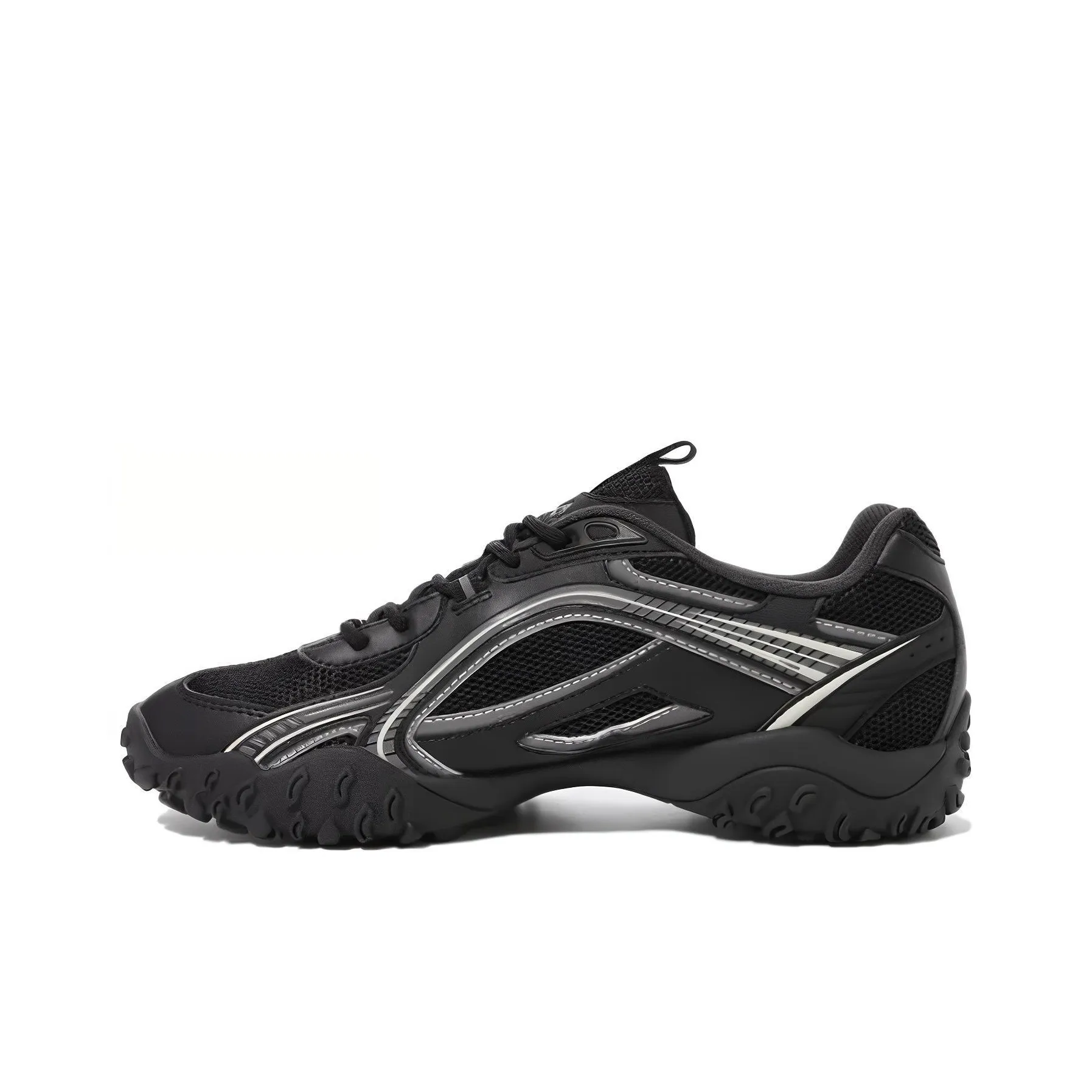 FILA Eschape Cushioning, Wear Resistant Low Top Running Shoes Unisex Black