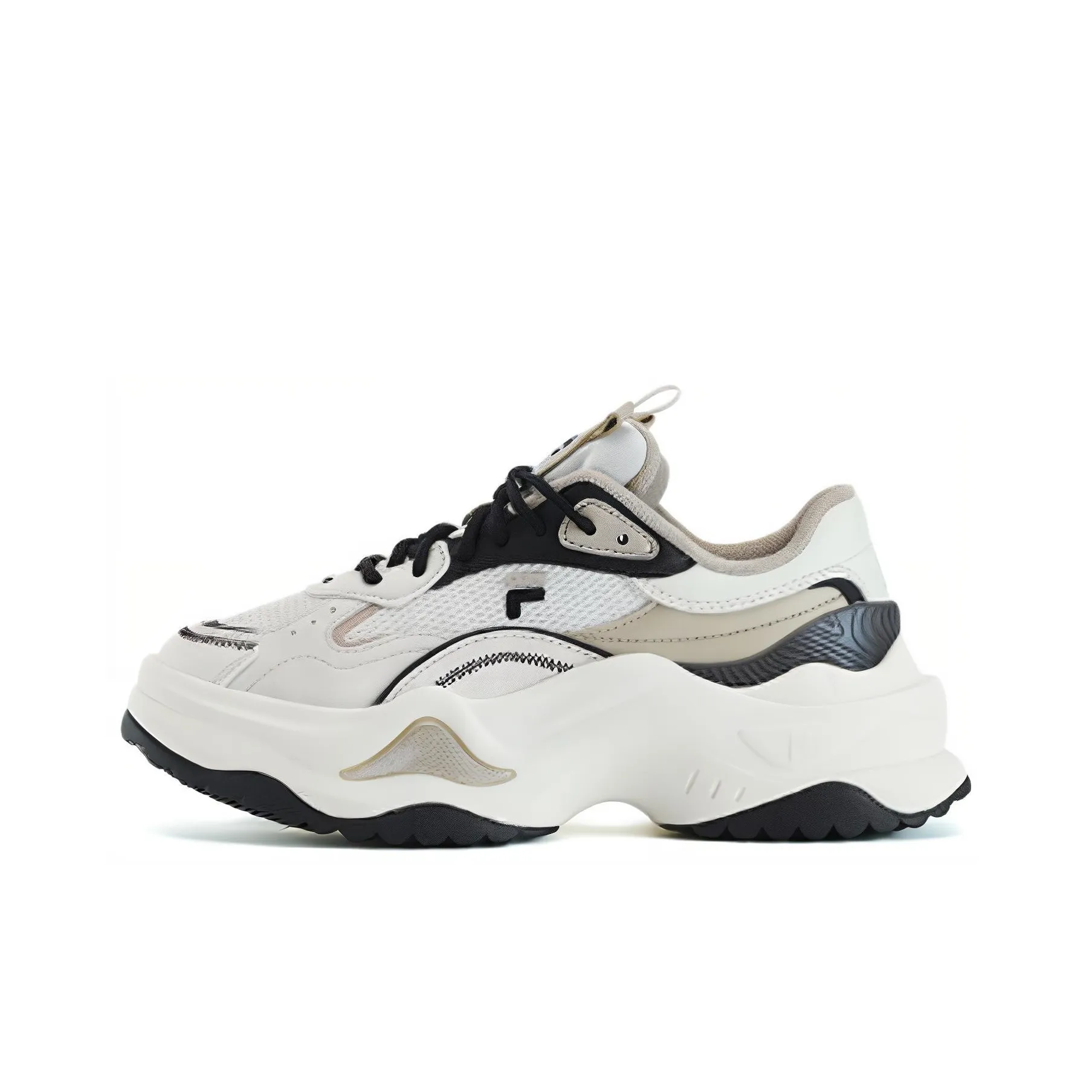 FILA FUSION BIANCO II Бьянко 2 Устойчивый к истиранию Отводящий влагу Дышащий Низкий Топ Кроссовки с толстой подошвой Женские Белые