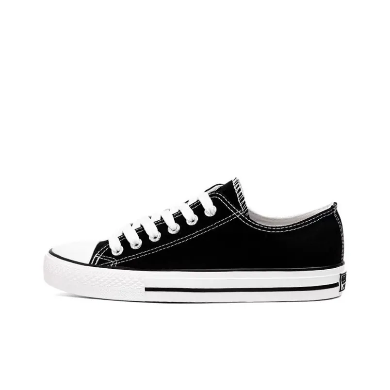 GATELESS Low-Top Canvas Shoes Unisex Black