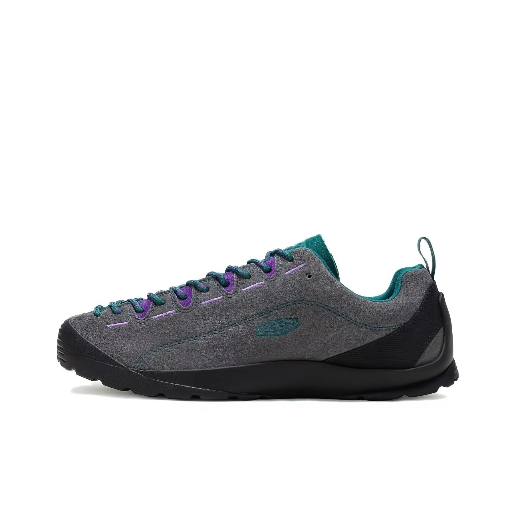 KEEN Jasper Cushioning, Slip Resistant, Abrasion Resistant, Breathable Low Top Casual Shoes Men's Gray Green