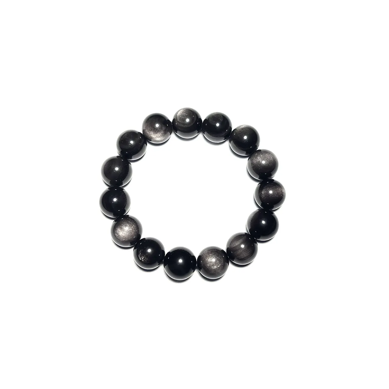 MOUNTAINS AND MANS Серебряный SHEEN Обсидиан Браслеты Унисекс
