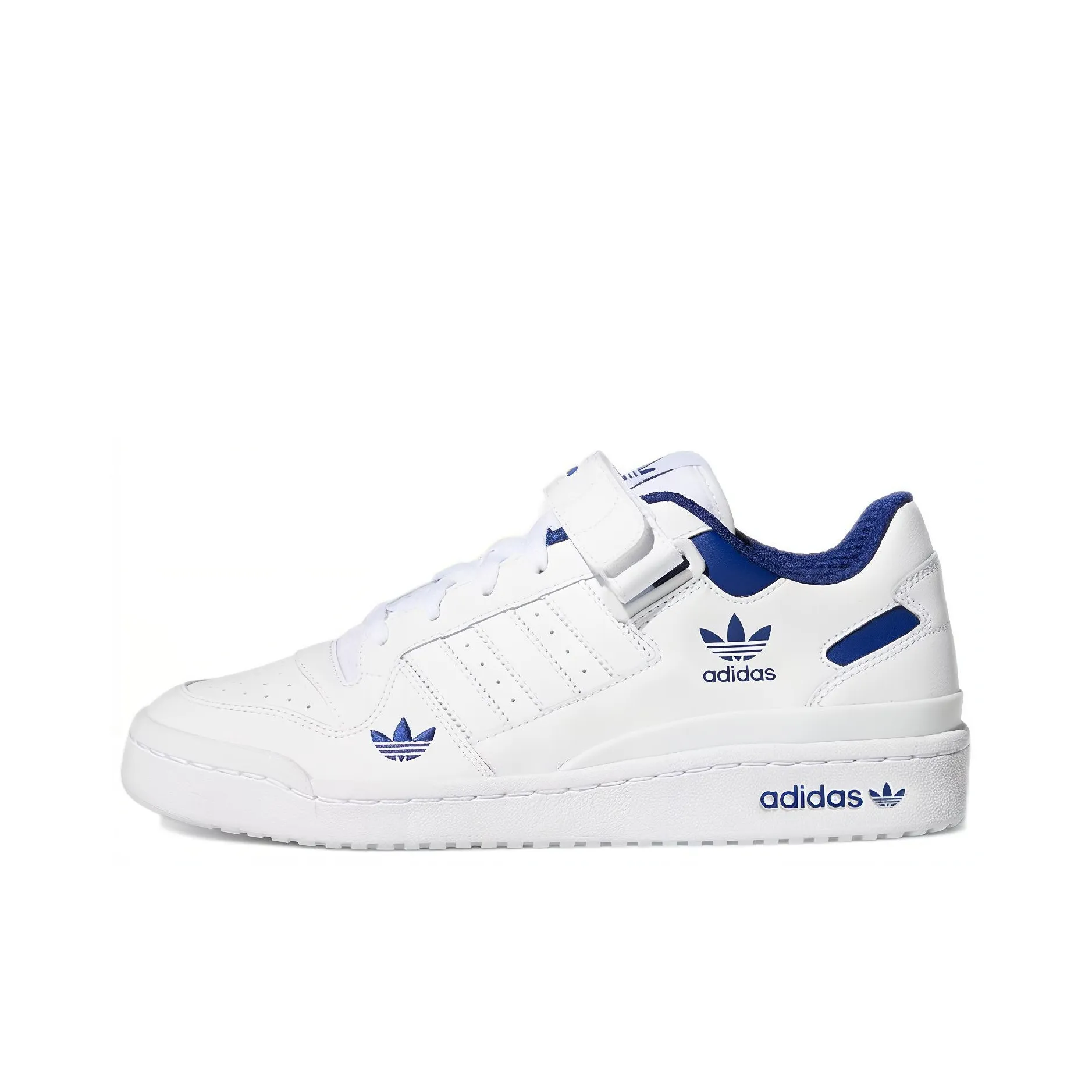 Adidas Originals FORUM Low Покрытие Устойчивое к истиранию Легкий Низкий Топ Скейтборд Кроссовки Унисекс Белый Синий