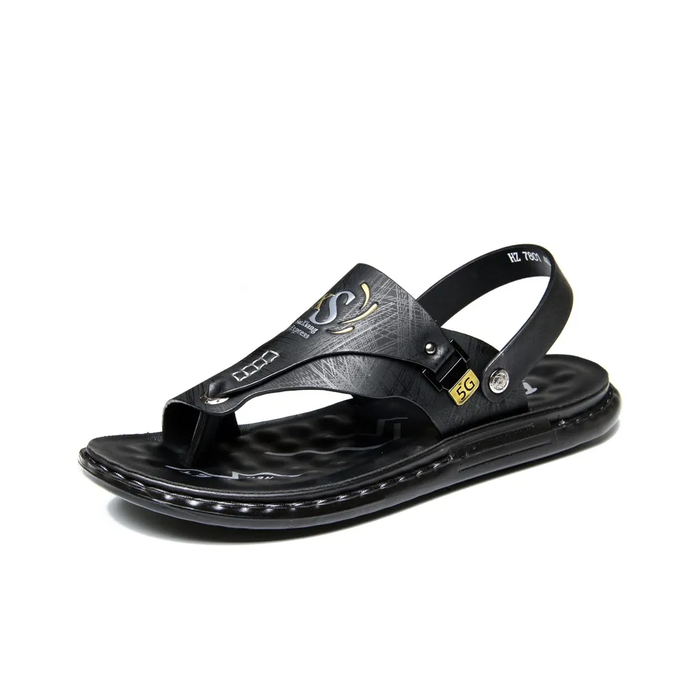 MODENGPAN Beach Sandals Men's Black, Gray, Brown