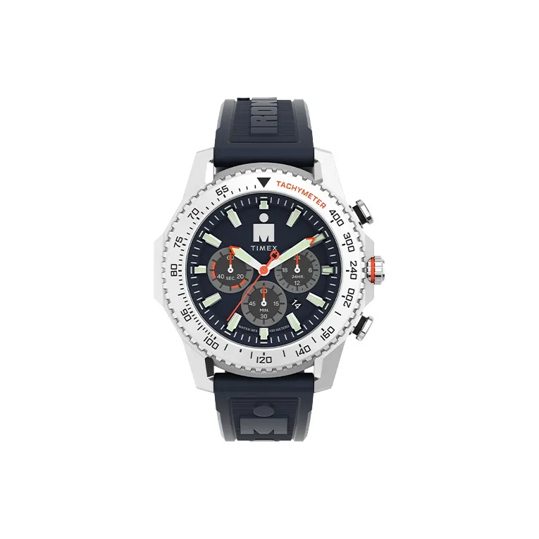 TIMEX Мужские часы Кварцевый механизм ПУ (полиуретан) Ремешок Синий циферблат