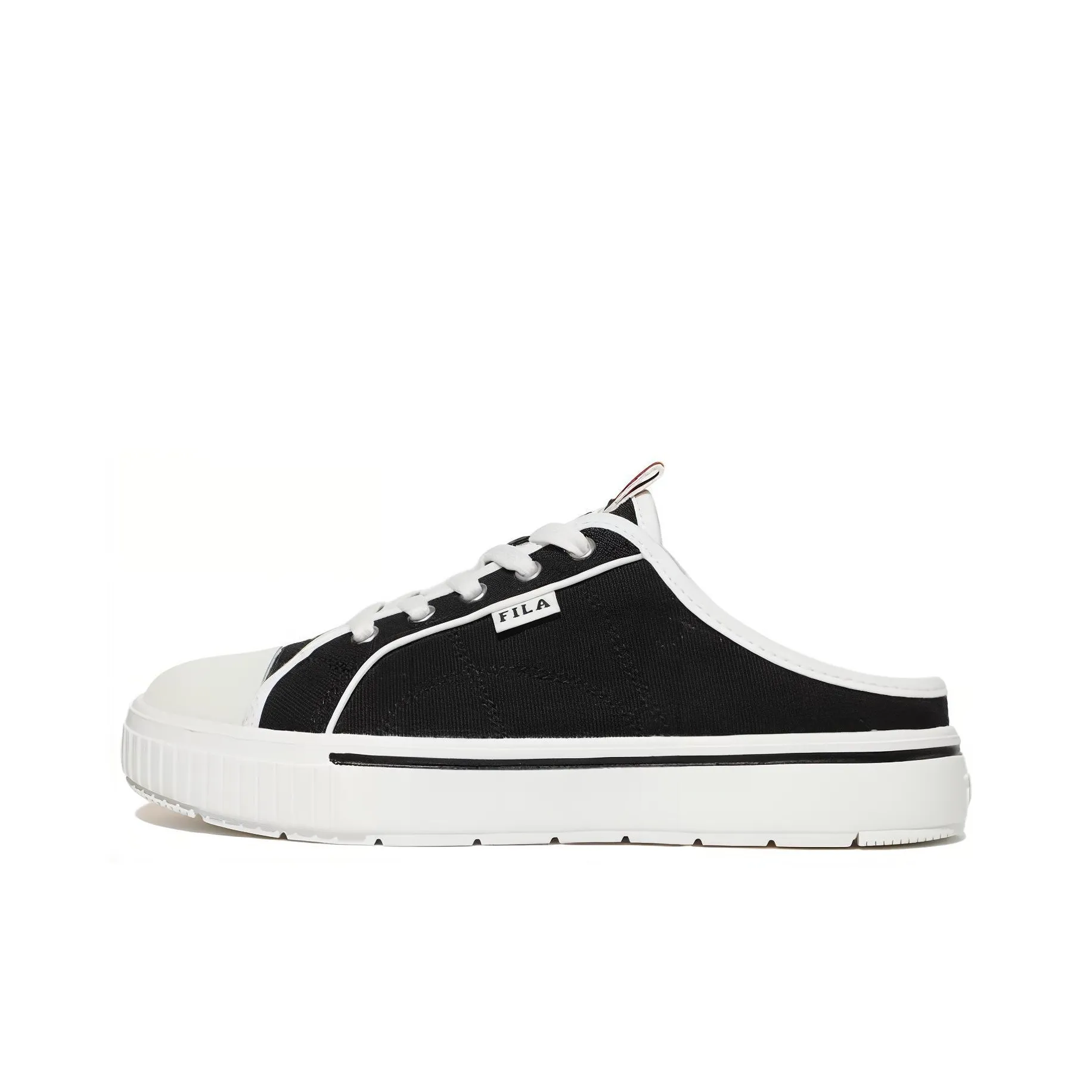 FILA Low Top One Pedal Skate Shoes Unisex Black Korean Version