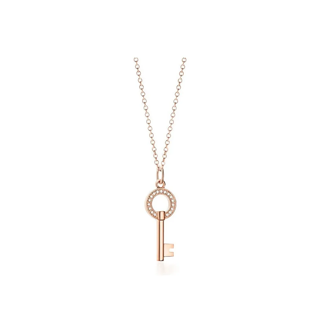TIFFANY & CO. Keys Collection Karat Gold Necklaces Women's Rose Gold