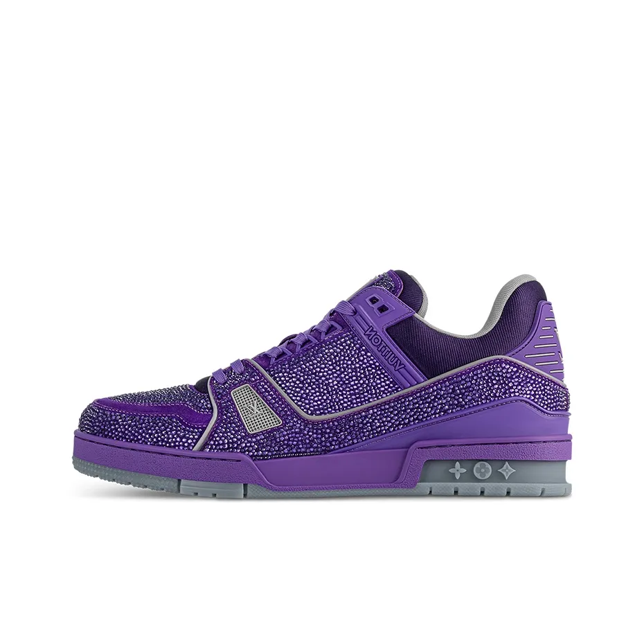 LOUIS VUITTON Lv Trainer Purple Swarovksi Crystals