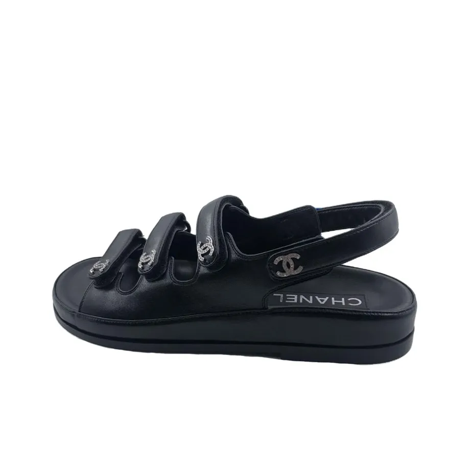 CHANEL Strap Sandals Women's Black