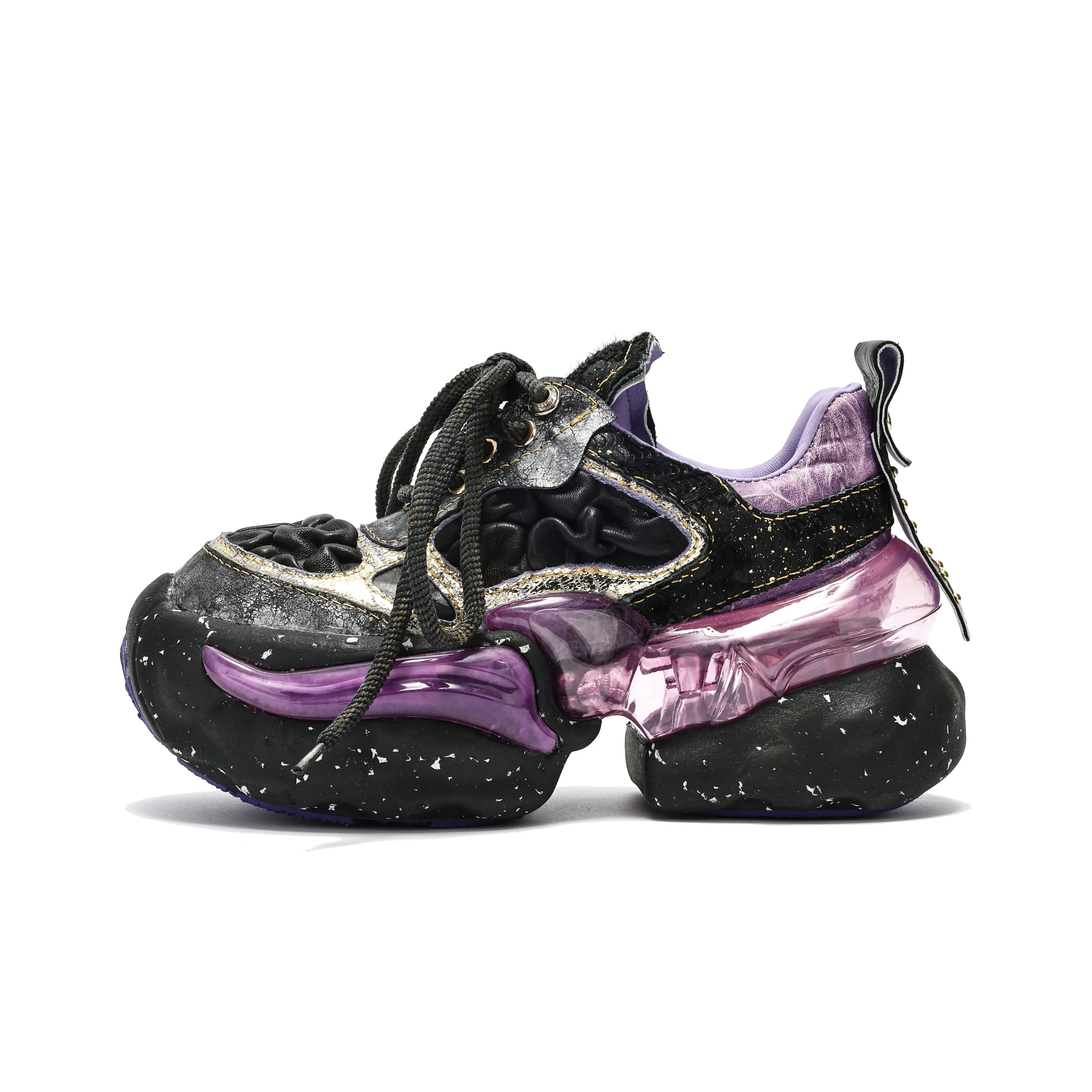 VINYVIOLA Cushioned Wear-Resistant Height Increasing Low-Top Chunky Sneakers Women's