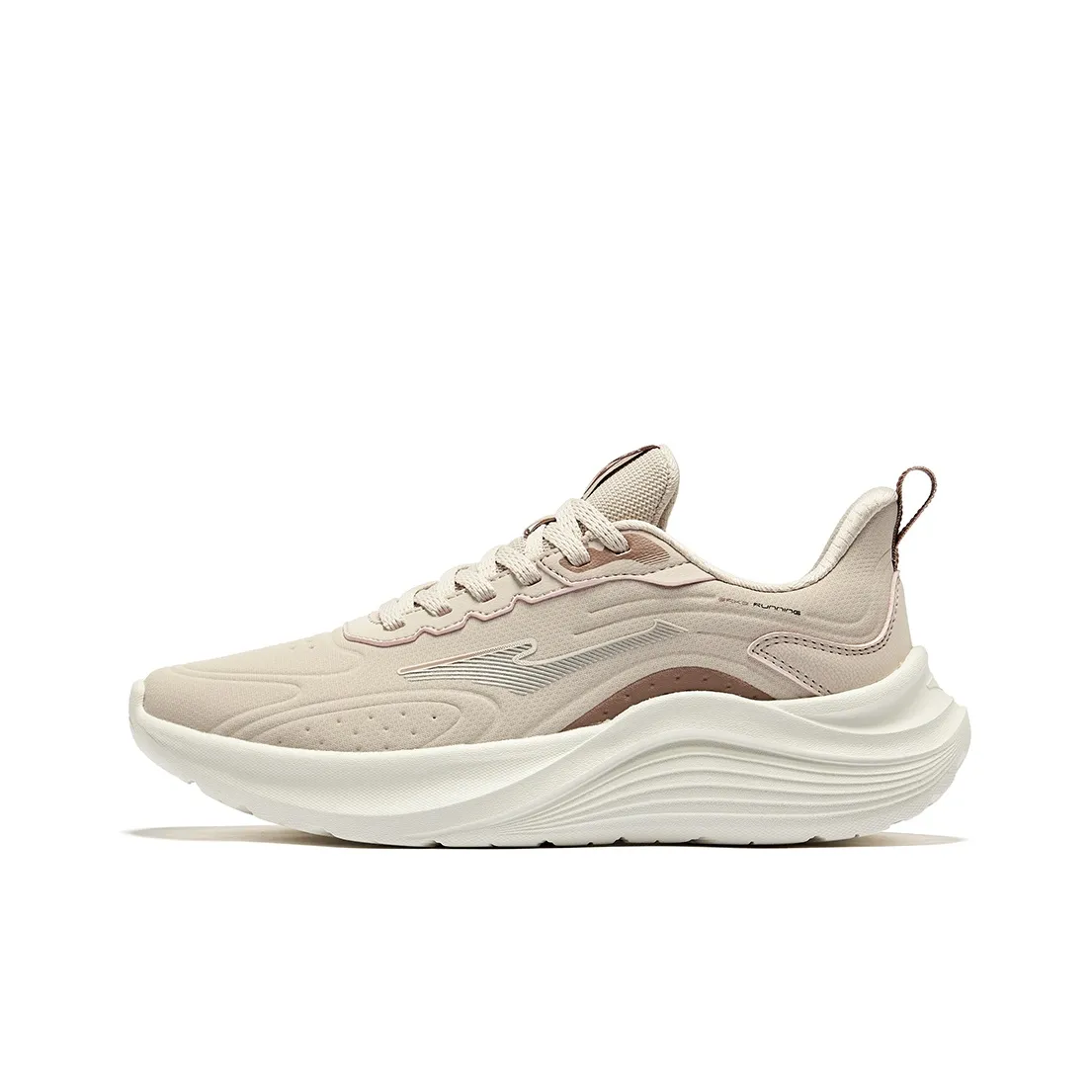 Erke Амортизация And Дышащий Низкий Топ Беговые кроссовки Женские Окрашенный серый Корица Пудра