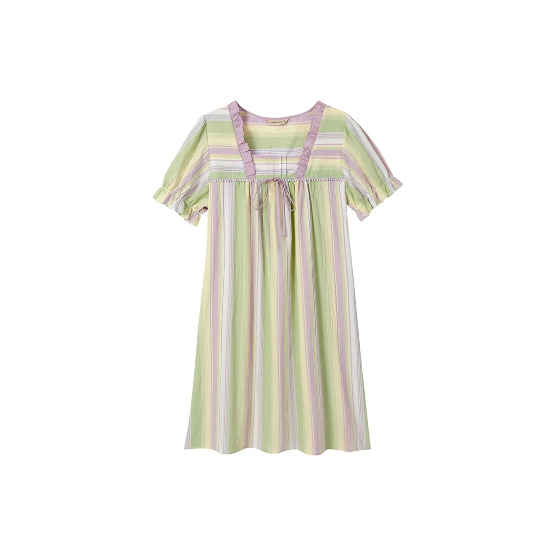 AUTUMNDEER Nightgown Women's Rainbow Stripe