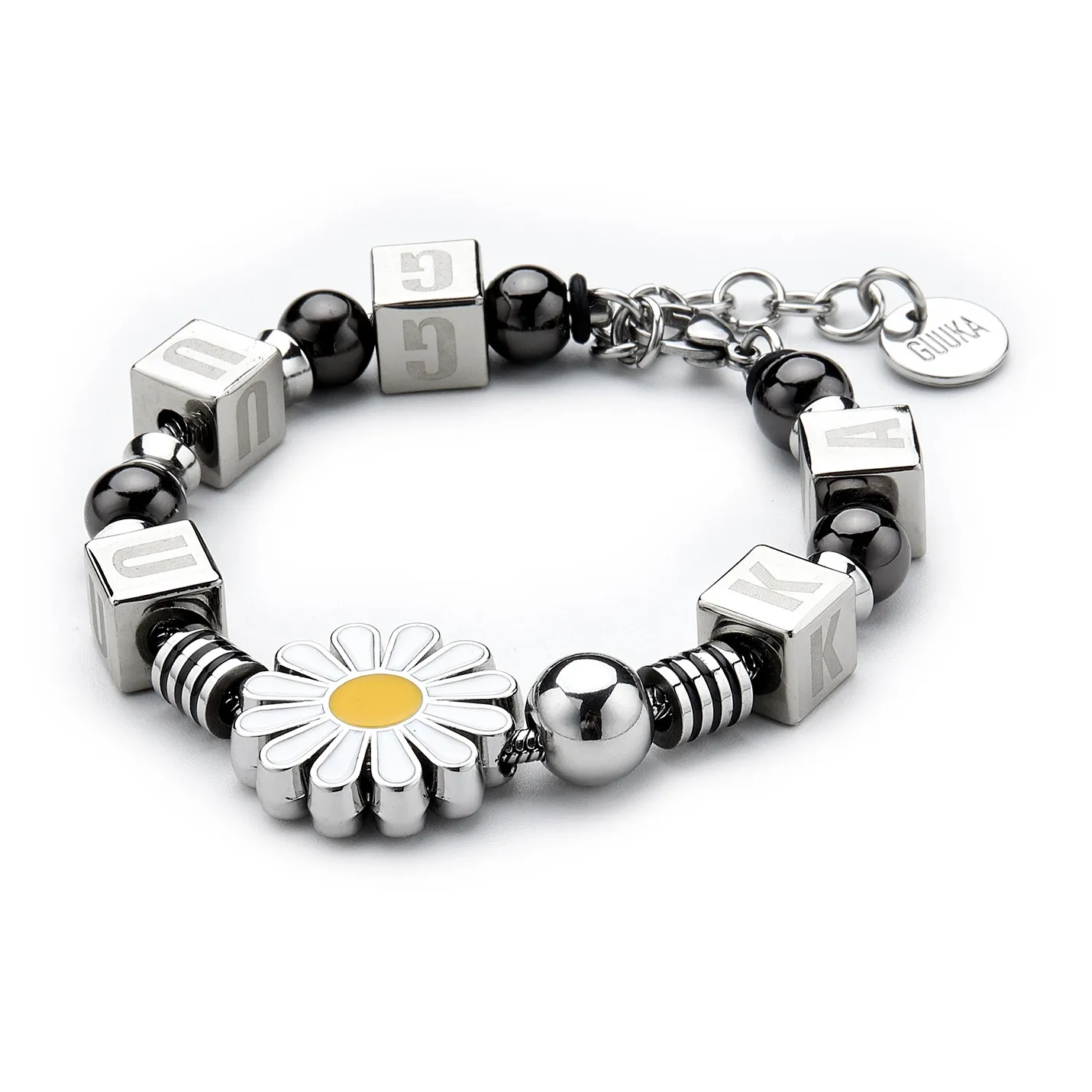 Guuka Нержавеющая сталь Сплав Браслеты Унисекс Серебряный