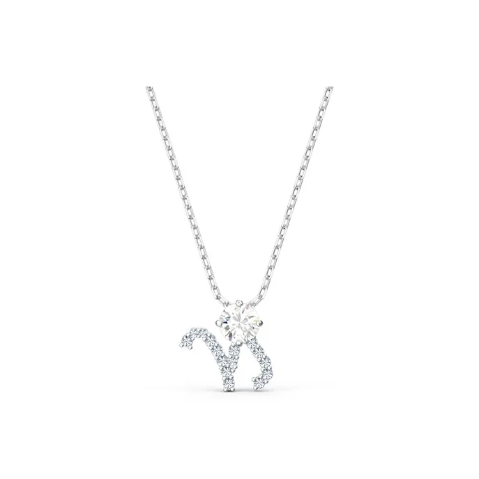 Swarovski Zodiac II Synthetic Cubic Zirconia Necklaces Women's Silver