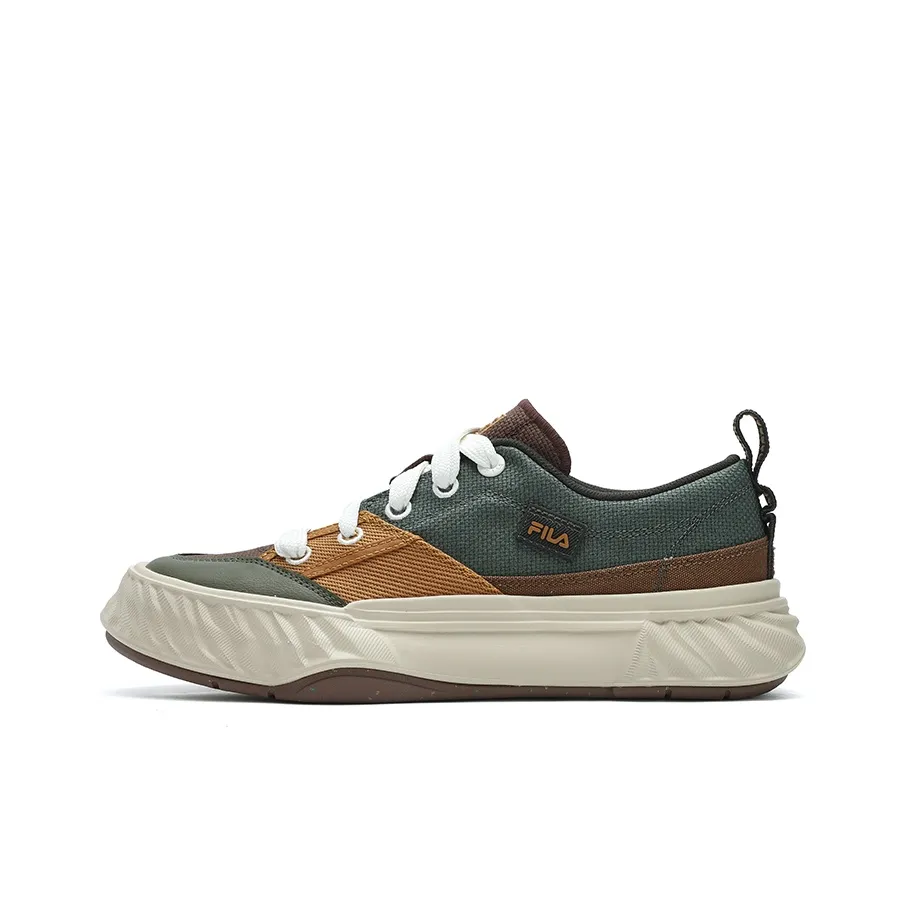 FILA Fosso Chuanxing Shoes Low Top Canvas Shoes Men's Green Yellow