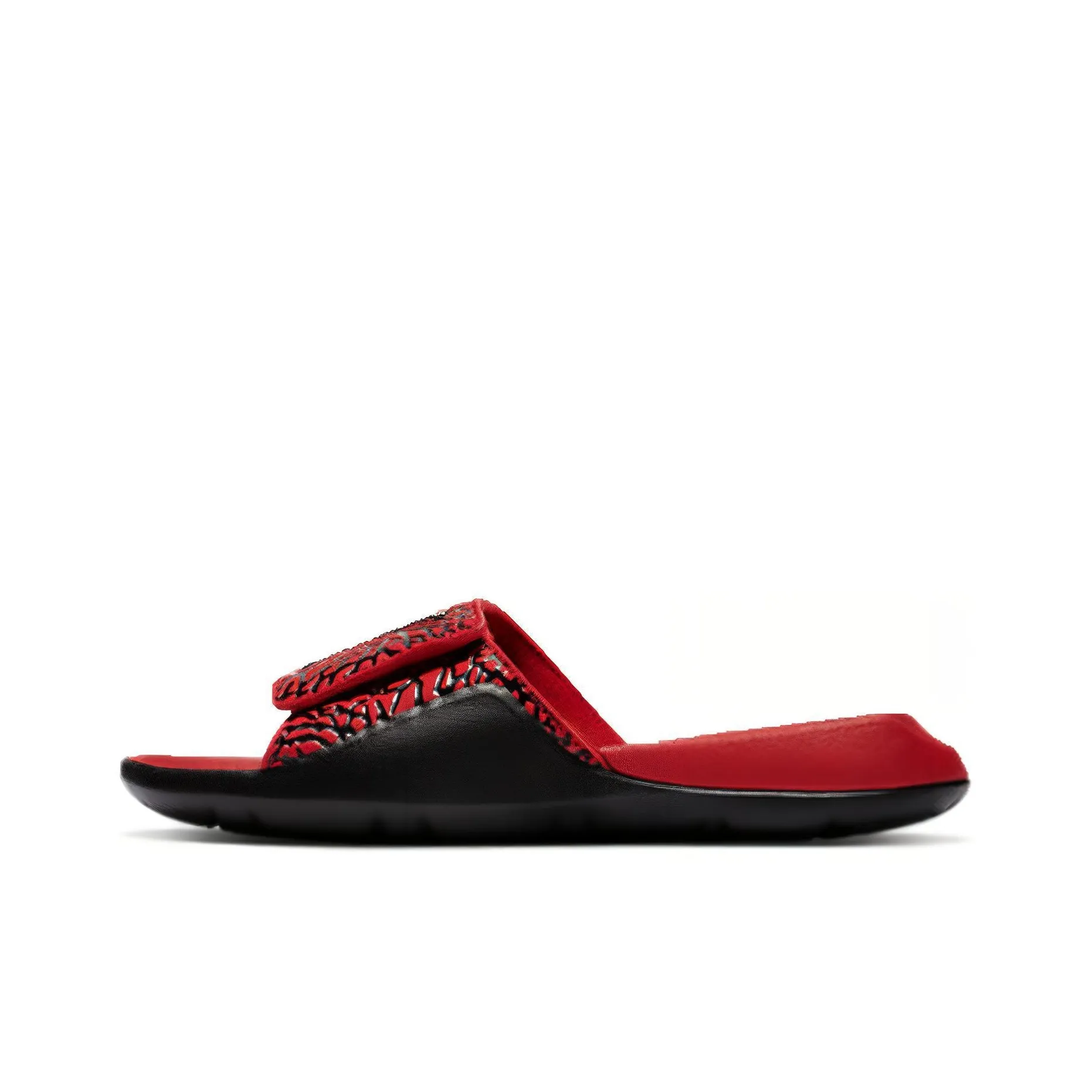 JORDAN Hydro 7 Red Burst Crack Slippers Gs