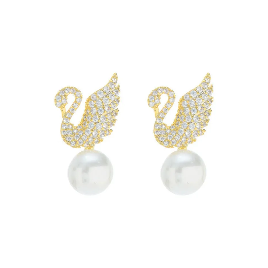 KING OF BLING Сплав Искусственная жемчужина Серьги-гвоздики Женские