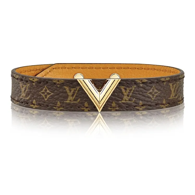 LOUIS VUITTON Monogram Canvas Calfskin Wristbands Women's