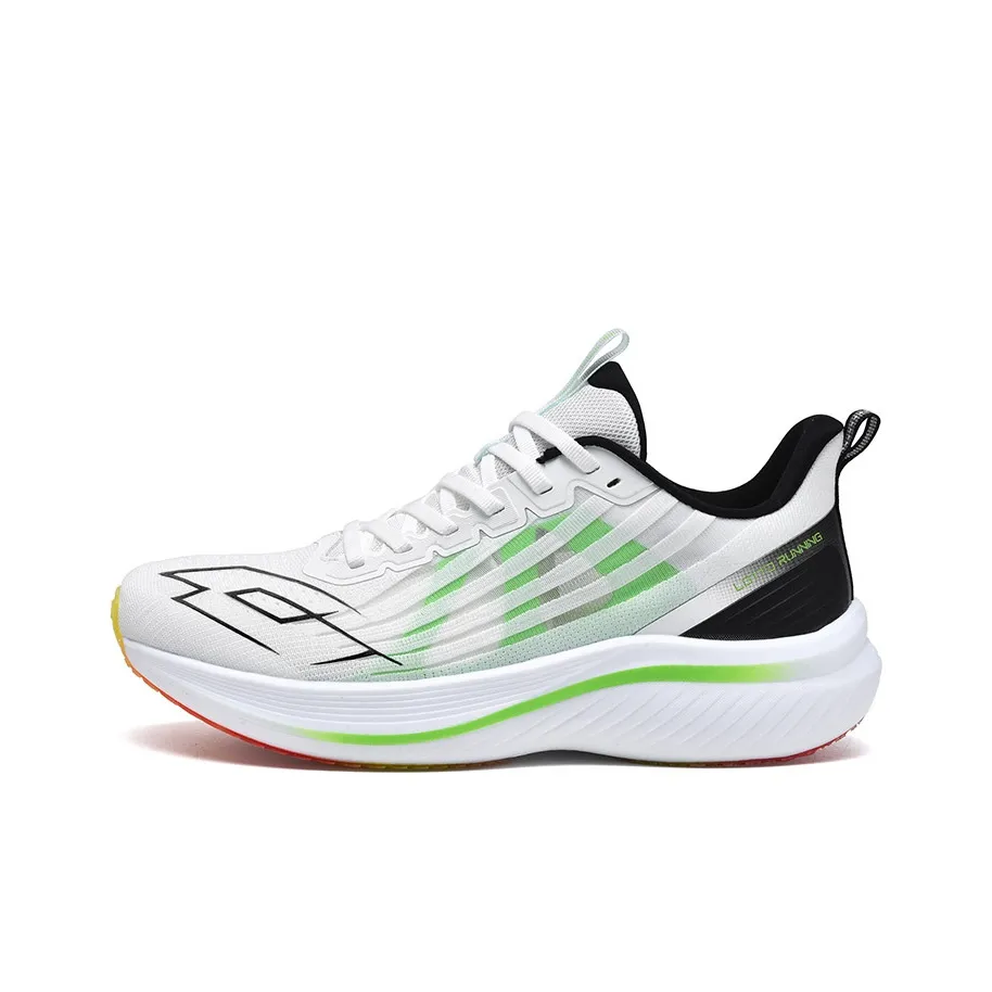 LOTTO Cushioning Anti Slip And Wear Resistant Low Top Carbon Plate Marathon Running Shoes Men's White Green