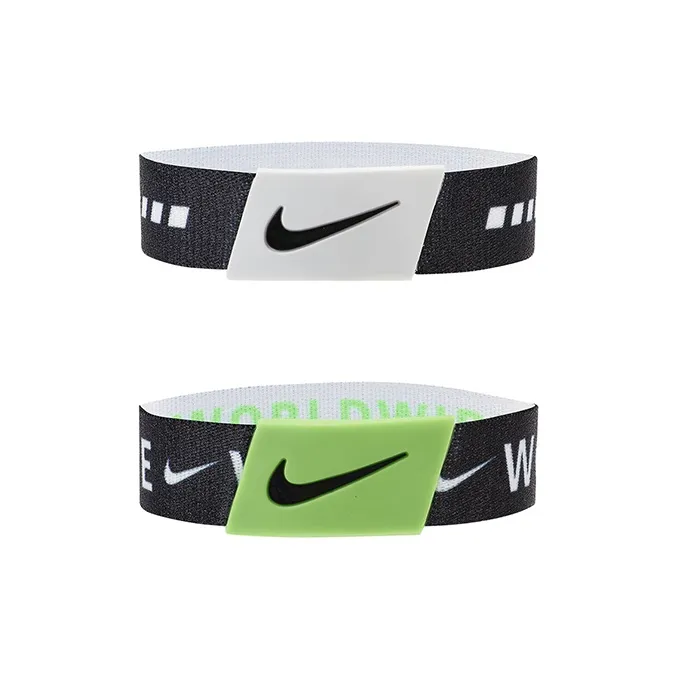 Nike Polyester Wristbands Unisex Black White Green