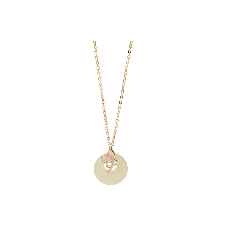 NAME.S Hetian Jade Necklaces Women's Pale Greenish White Jade