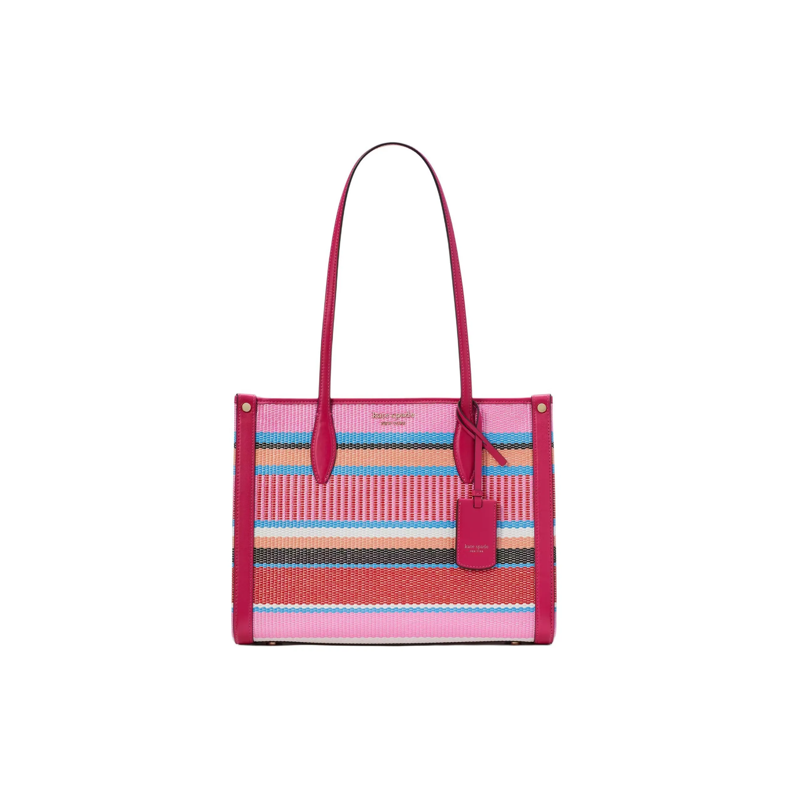 Kate Spade Canvas With Smooth Leather Canvas Bag One Shoulder Handbag Medium Size Women's Overripe Plum Color