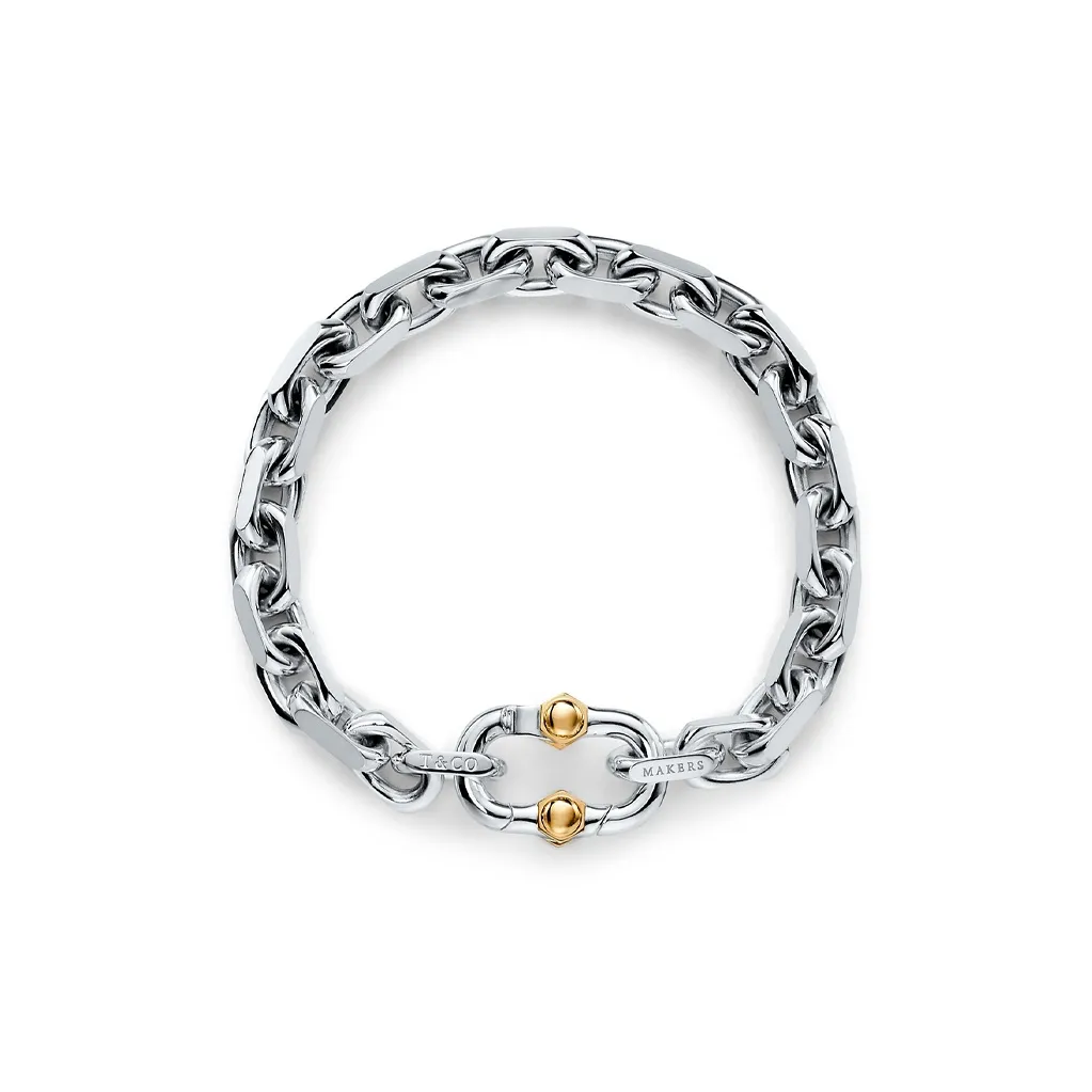 TIFFANY & CO. 1838® 18K Gold Bracelets Unisex Silver