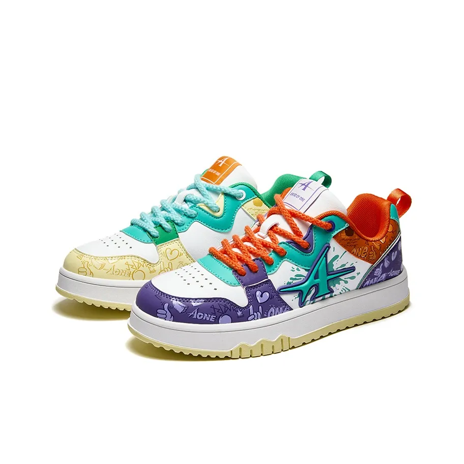 A1 Mismatched Shoes Coverage Balance Wear-Resistant Low-Top Skateboard Shoes Unisex