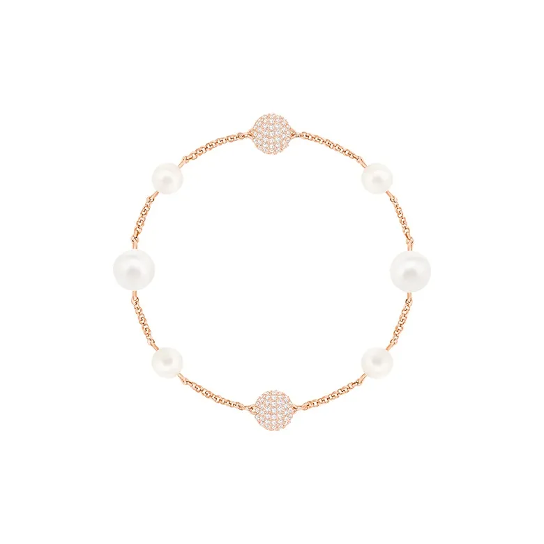 Swarovski Remix Collection Crystal Bracelets Women's White/Rose Gold Plated