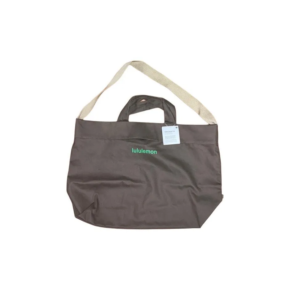lululemon Холщовая сумка Сумка на одно плечо Унисекс Коричневый