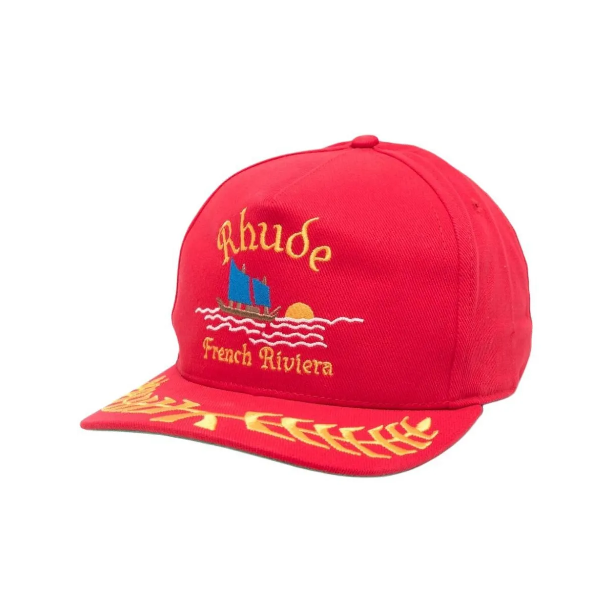 RHUDE Slogan embroidered Cotton Cap