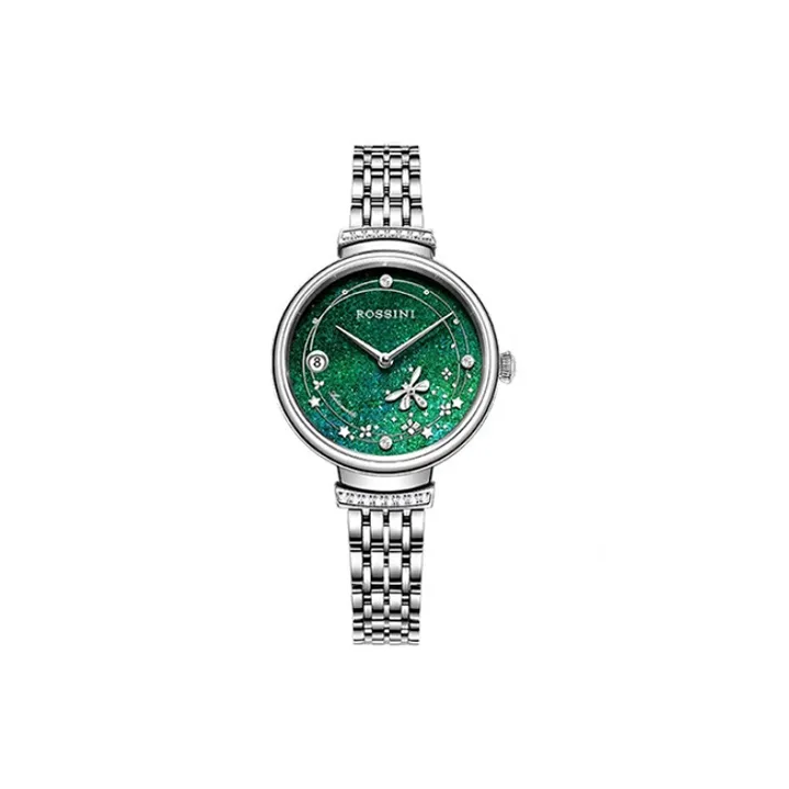 ROSSINI Automatic Mechanical Movement Stainless Steel Watchband Watch Women's Watch Green Dial 50082W08A