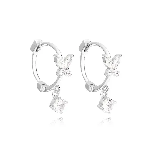 MUYAN Сплав Искрящиеся Серьги-кольца с Бабочкой Женские