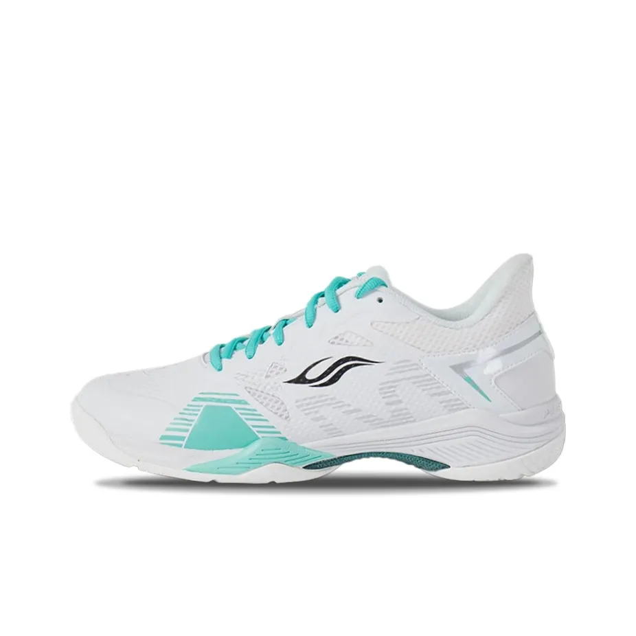 BONNY Anti-Slip Wear-Resistant Low-Top Badminton Shoes White Green