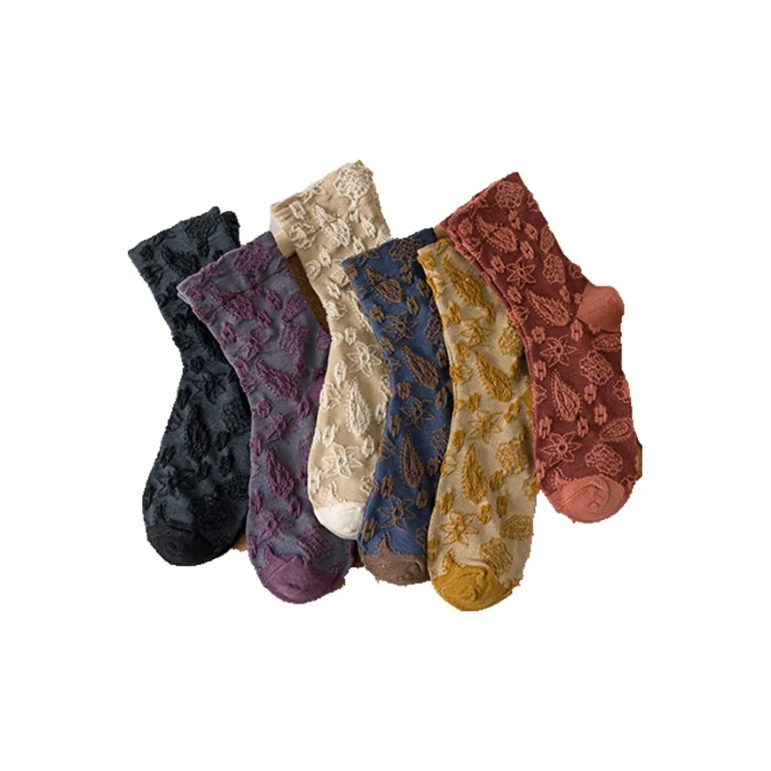 BONAS Mid Calf Socks Women's 5 Pack Mixed Color
