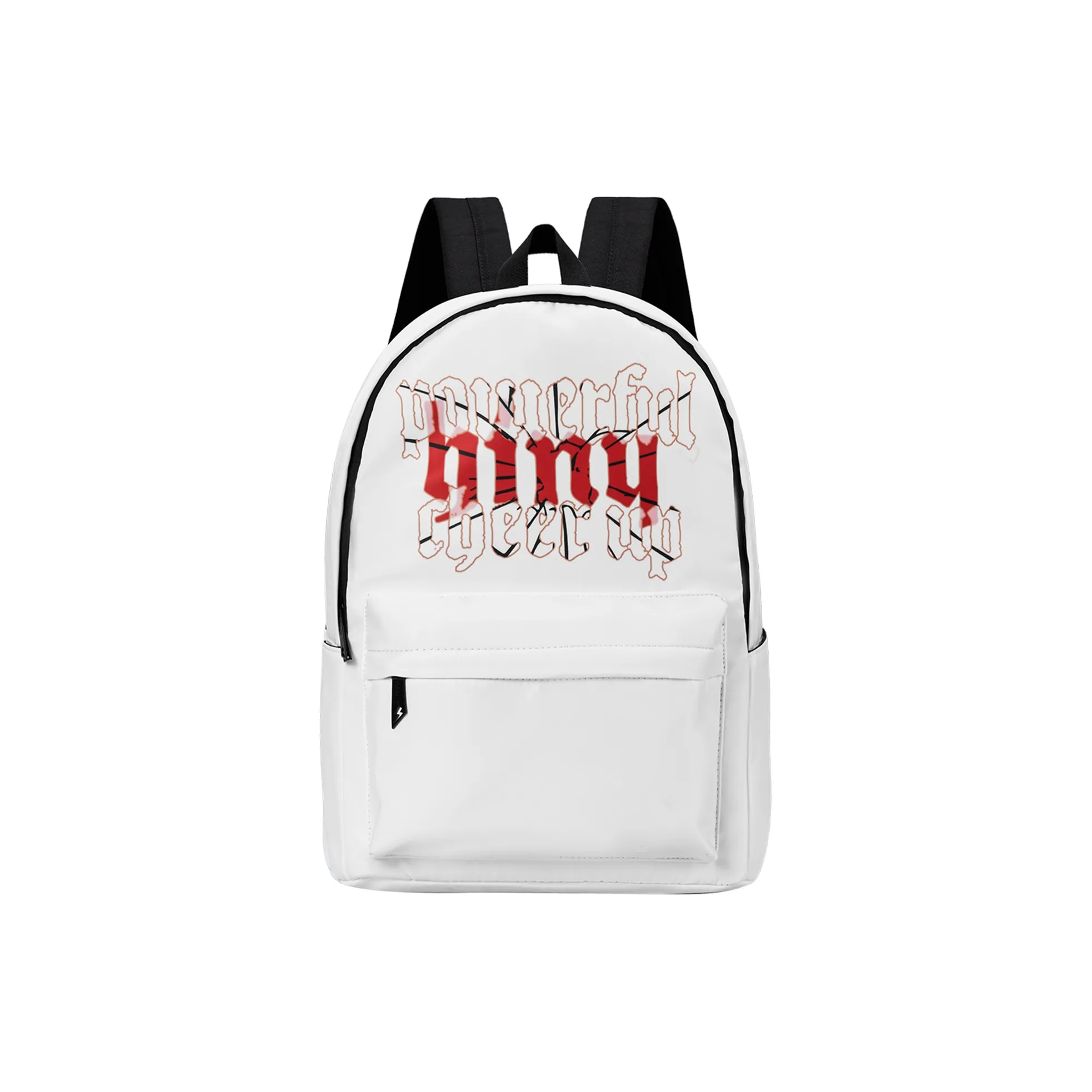 HINY Polyester Students Backpack Unisex White