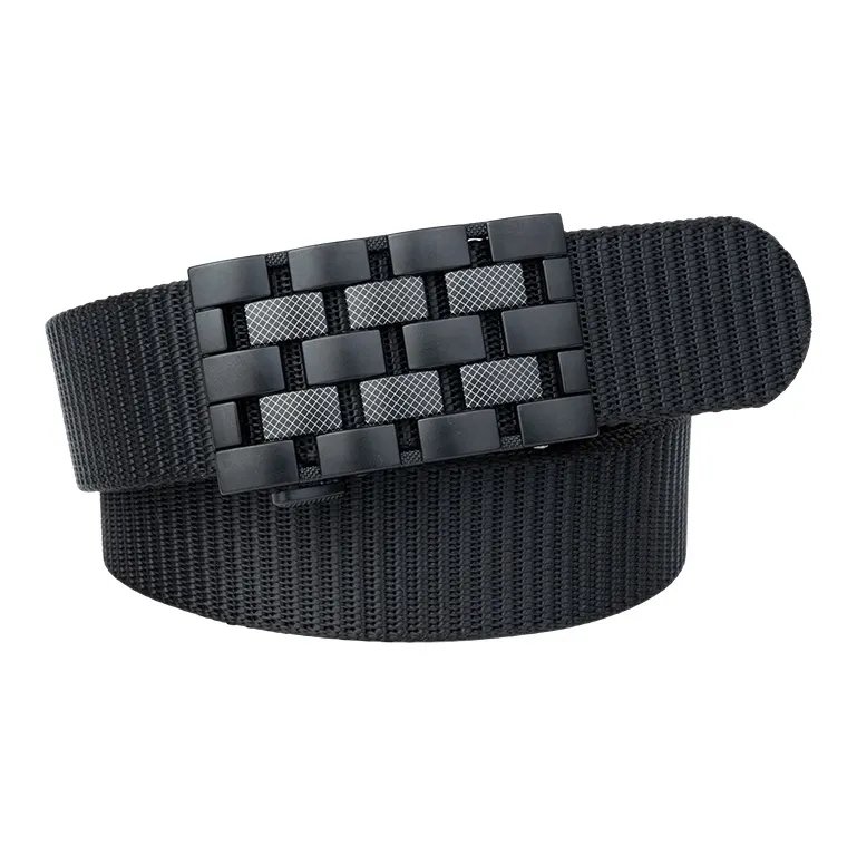 NINE NAIL 9 Section Stud Mesh With Adjustable Buckle Nylon Canvas Men's Belt Men's Width  3.5cm
