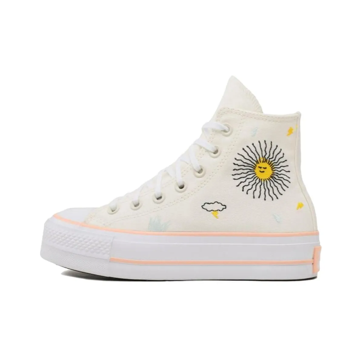 Converse Chuck Taylor All Star Lift Hi Shoes 'Floral Embroidery' Women's