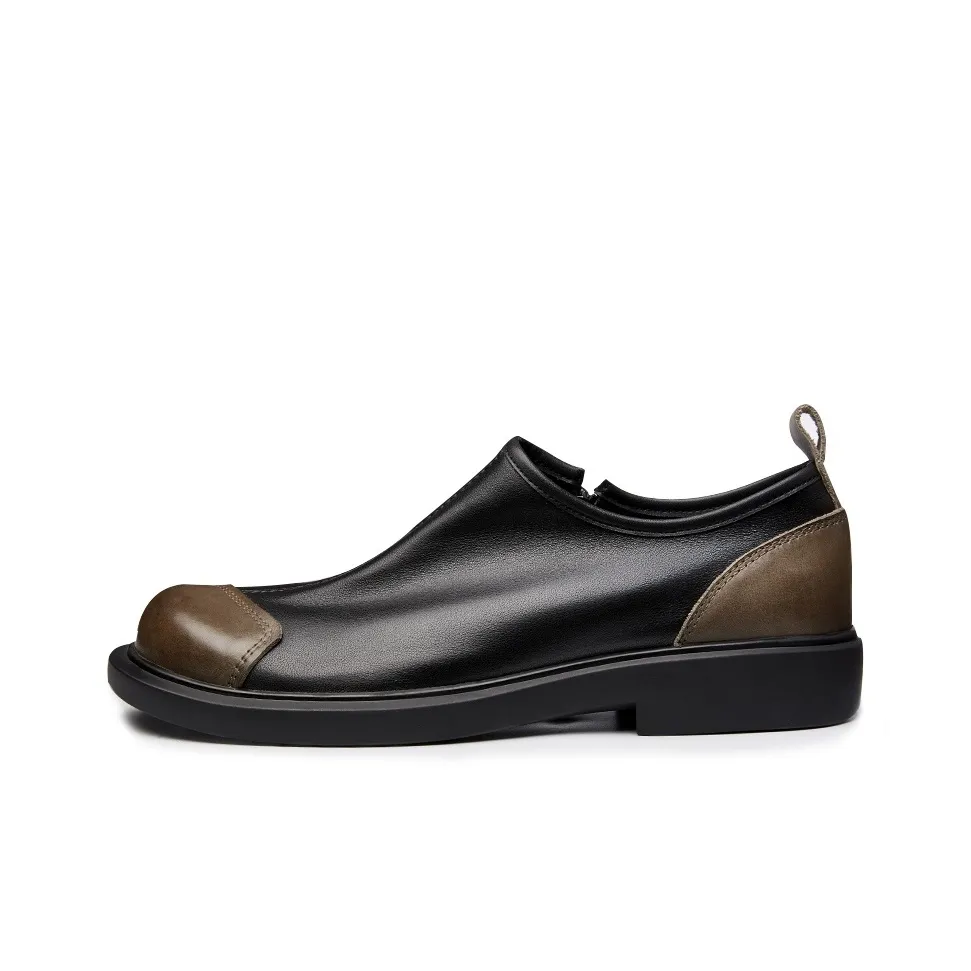 Brounvanm Men's Casual Shoes Men's Low Top Black/Coffee