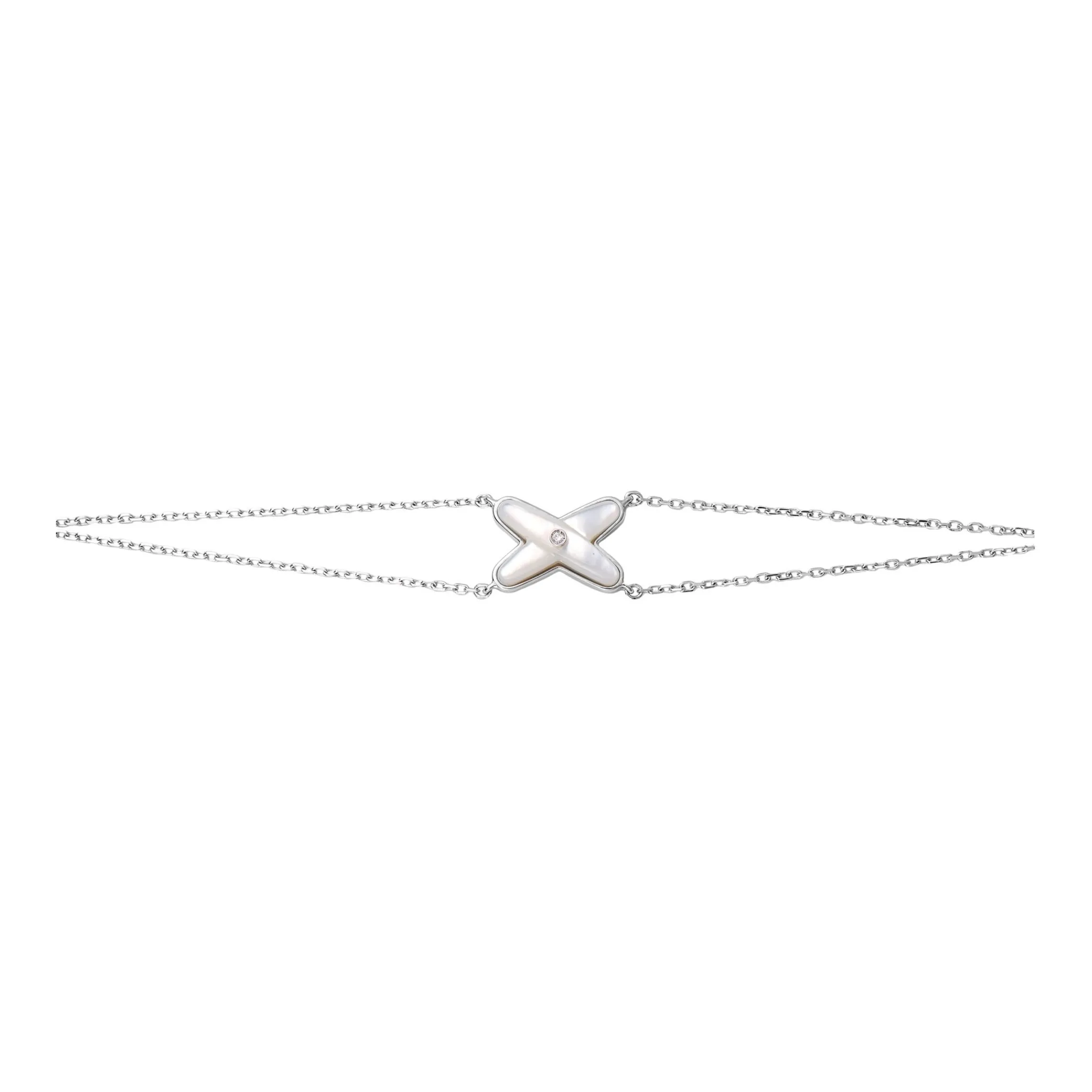 Chaumet 18K White Gold, Mother Of Pearl, Diamond Bracelets Women's