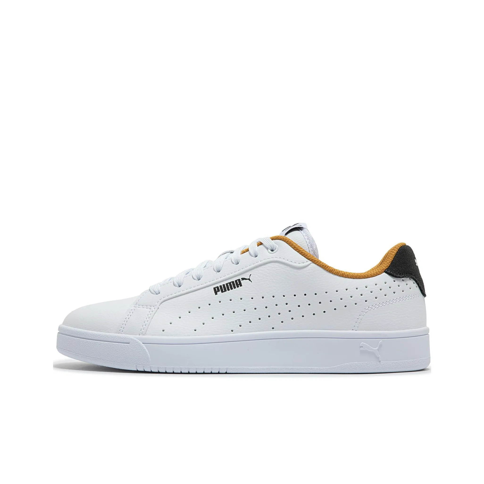 PUMA Grounded Perf Low Top Skateboard Shoes Unisex White Gray